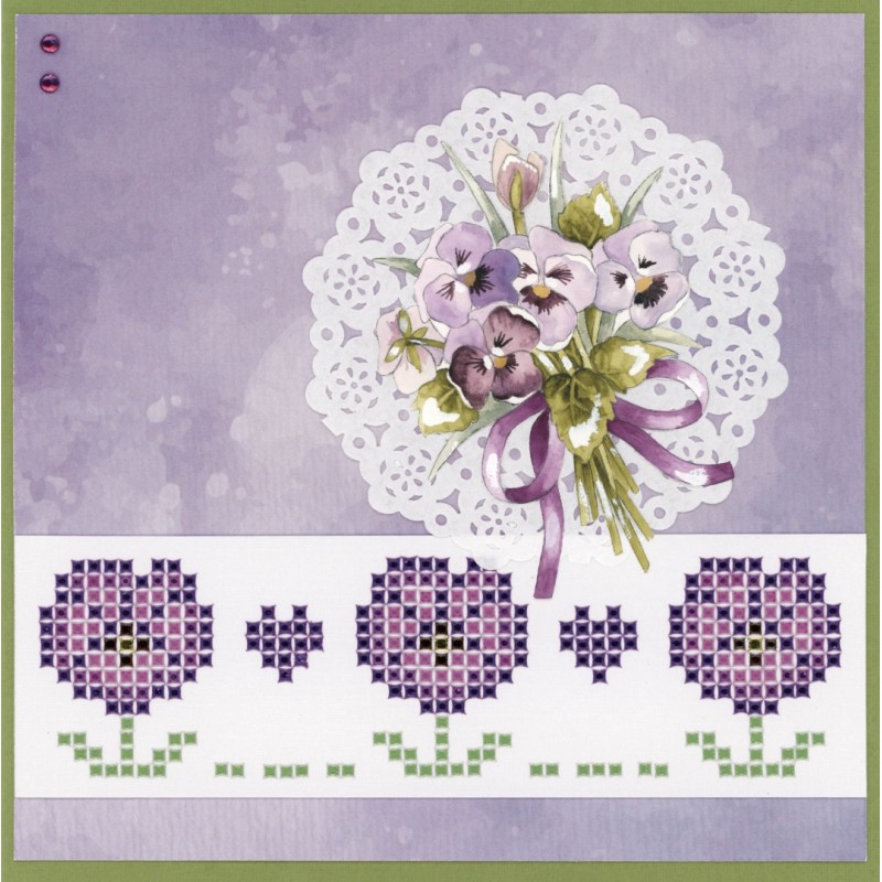 3D Cutting Sheet - Precious Marieke - Purple Passion - Purple Violets