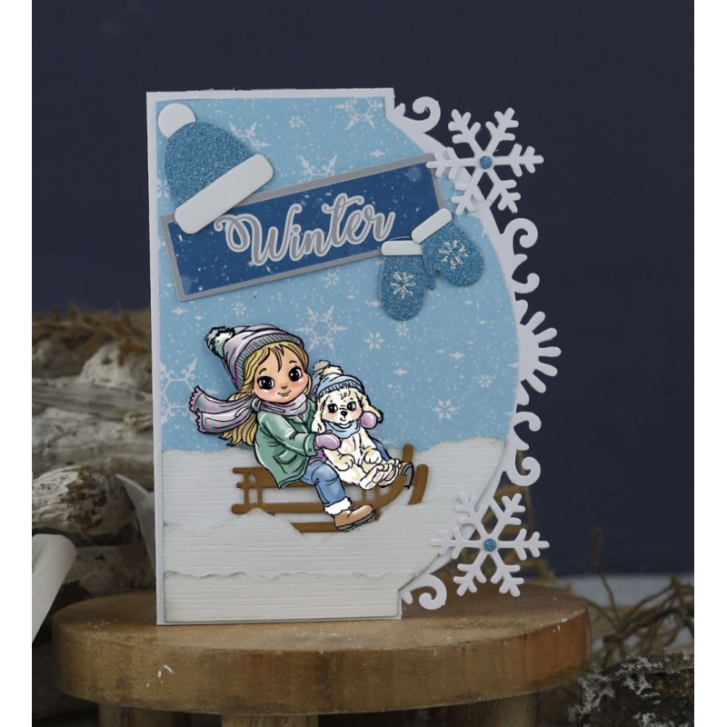 Card Deco Snowflake Collection - Shape Card White