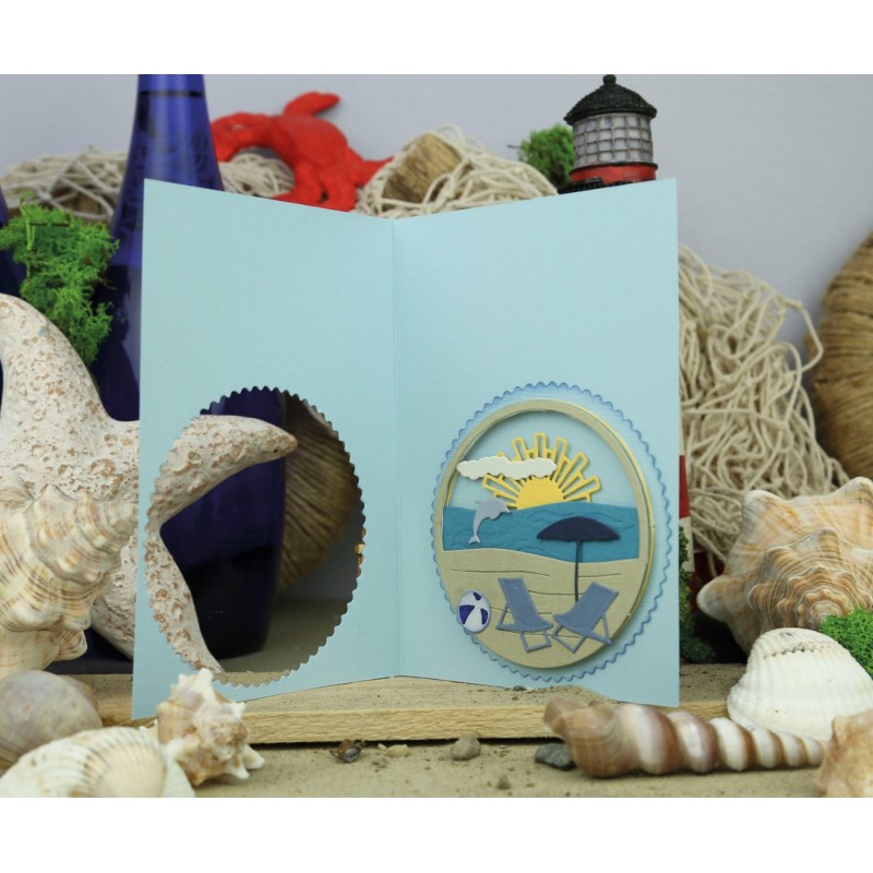 Card Deco Essentials - Build a Scene Dies - On the Beach