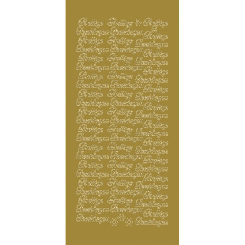 Prettige feestdagen klein - Gold