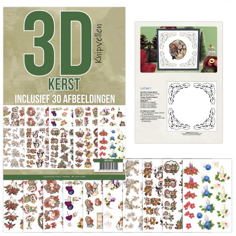 3D Knipvellenboek - Kerst 1