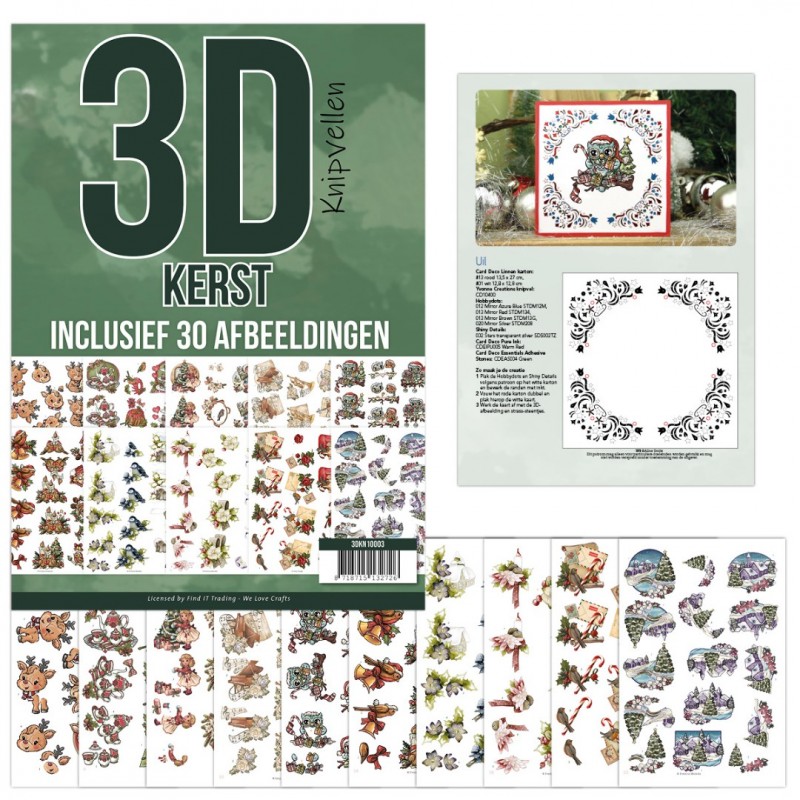 3D Knipvellenboek - Kerst 3