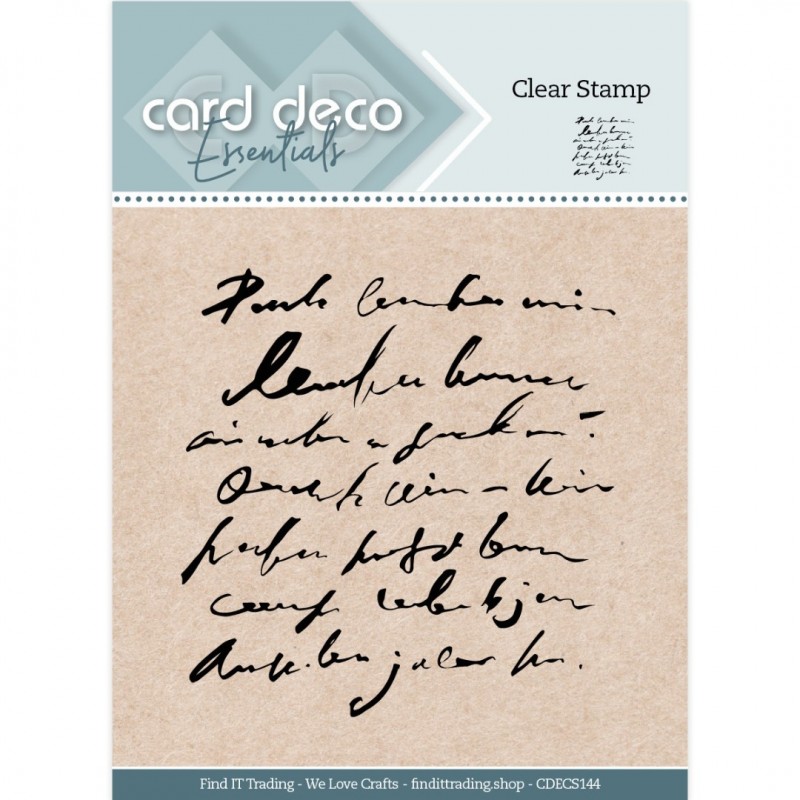 Card Deco Essentials Clear Stamps - Vintage text lines