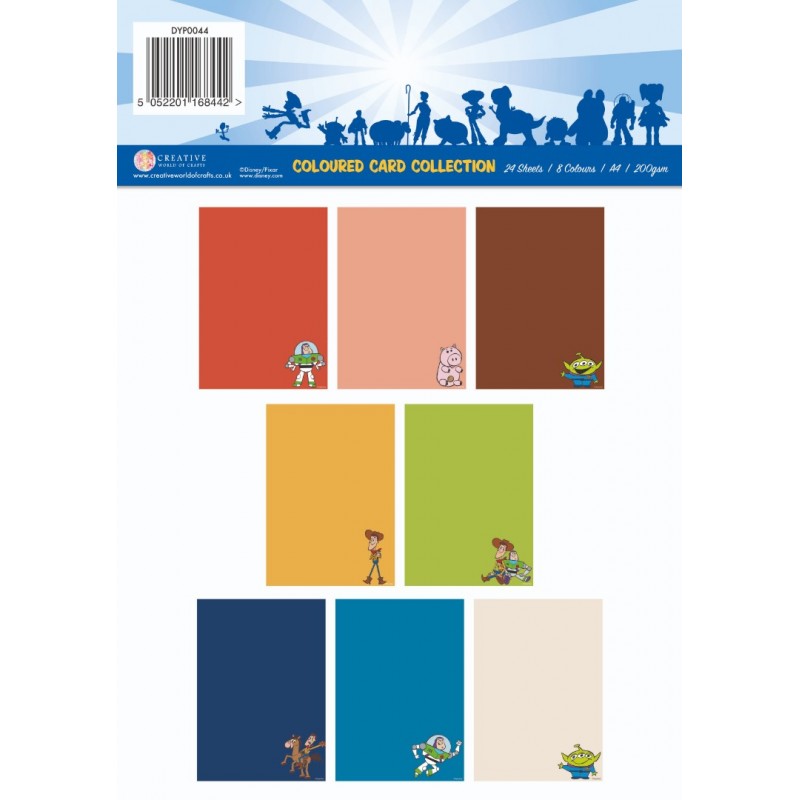 Toy Story - Coloured Card A4 Pack
