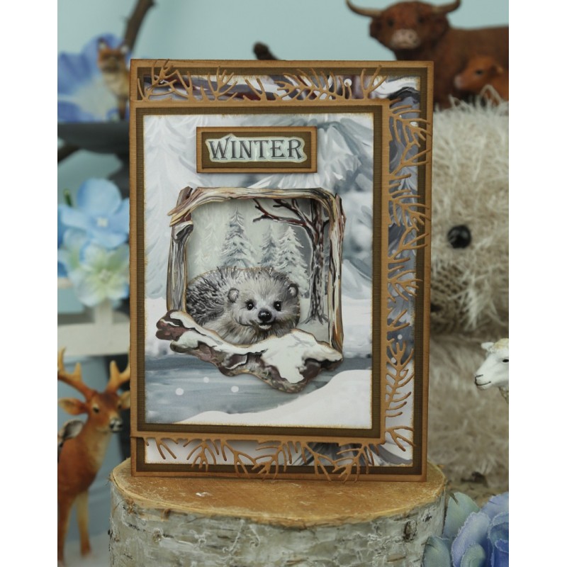 3D Cutting Sheet - Amy Design - Sturdy Winter - Hedgehog