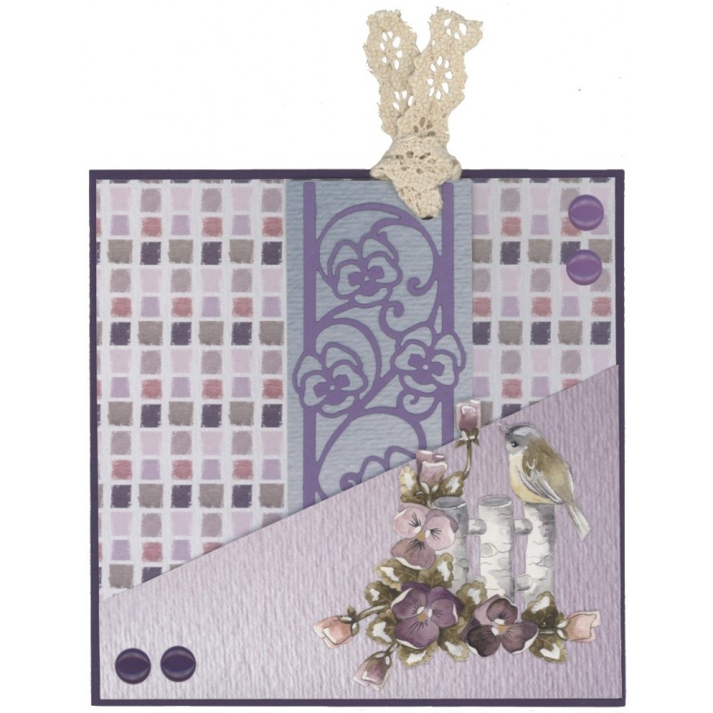 Card Deco Essentials Cutting Die - Pansies Border