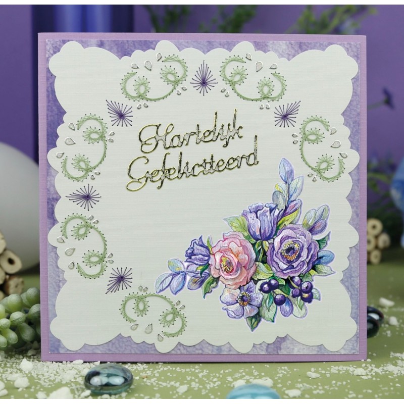 3D Push Out - Yvonne Creations - Very Purple - Blueberries