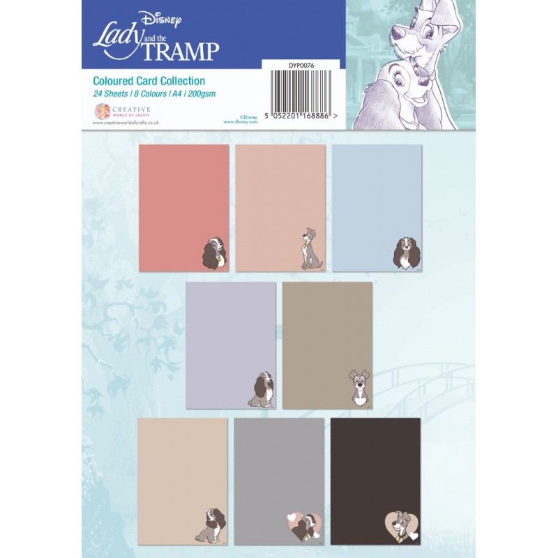Lady and The Tramp - Coloured Card A4 Pack