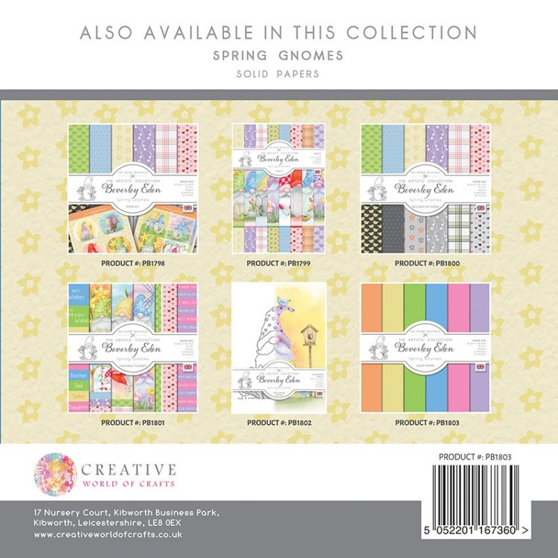 The Paper Boutique Spring Gnomes Colour Card Collection