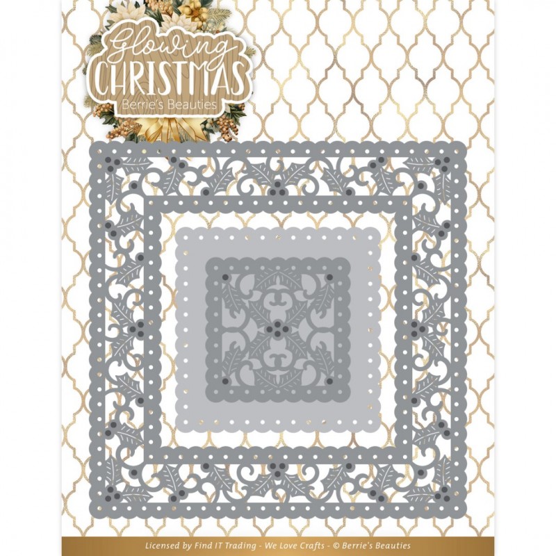 Dies - Berries Beauties - Glowing Christmas - Glowing Frame Square