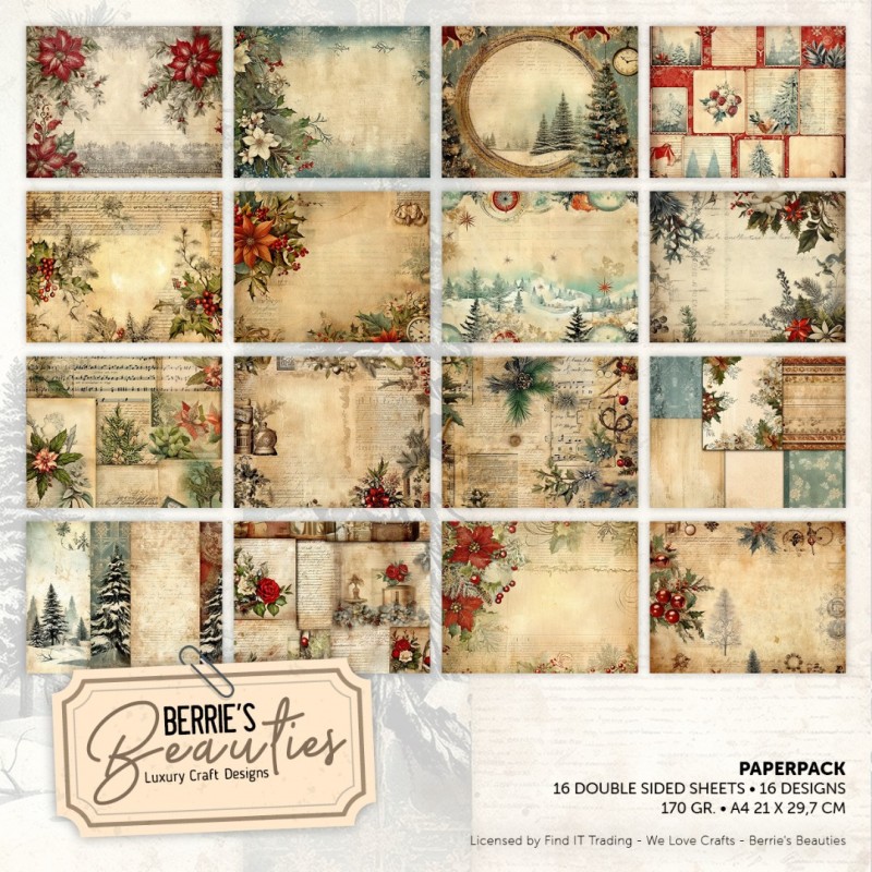 Paperpack - Berries Beauties - Vintage Christmas - A4