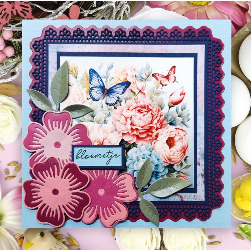 Push-Out Scenery  - Berries Beauties - Fluisterende Lente - Vlinder Rond