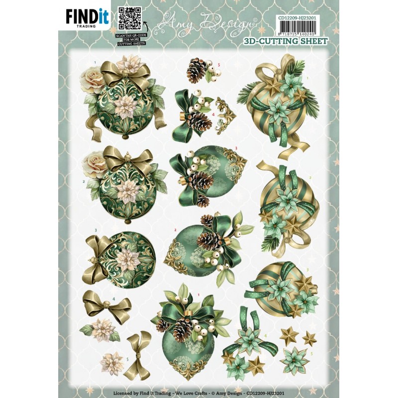 3D Cutting Sheet - Amy Design - Enchanting Baubles - HJ23201