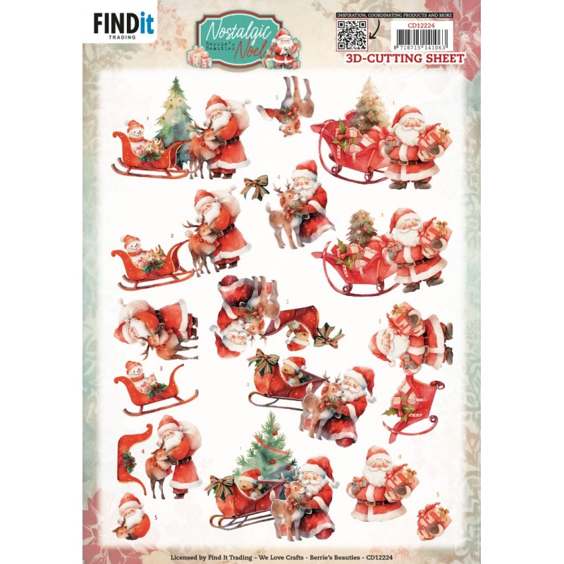 3D Cutting Sheets - Berries Beauties -Nostalgic Noel - Nostalgic Sleigh