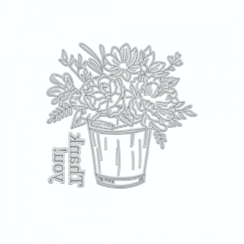 GoLetterPress Impression Stamp - Stamp 5 - Thank you Floral