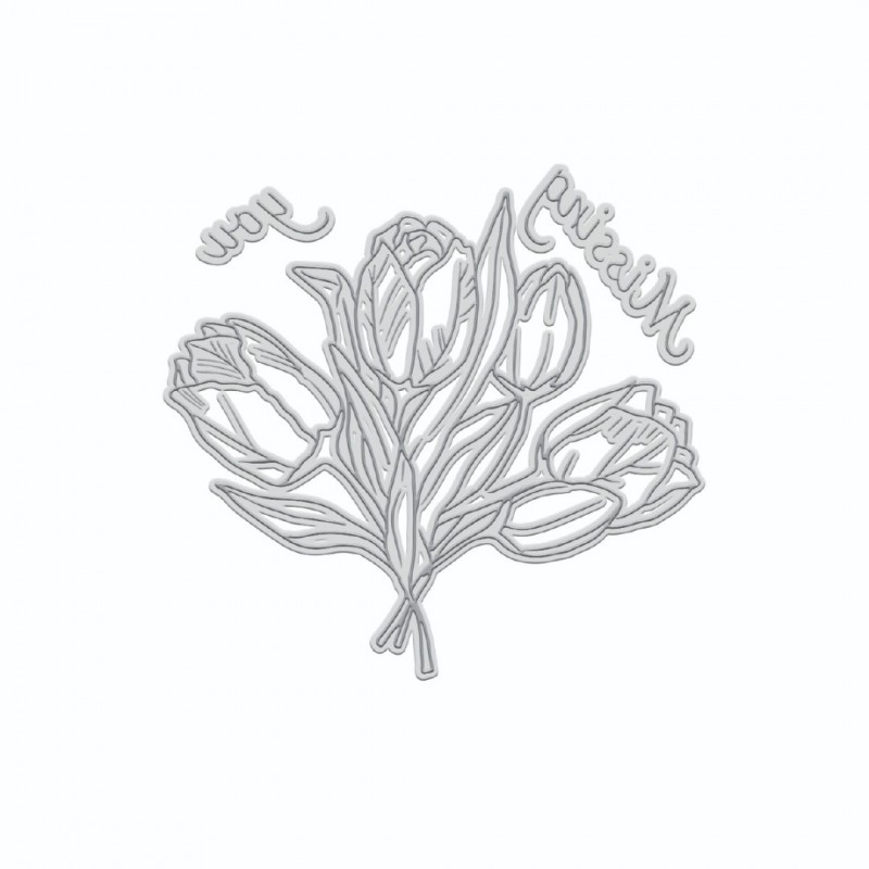 GoLetterPress Impression Stamp - Stamp 6 - Missing You Floral