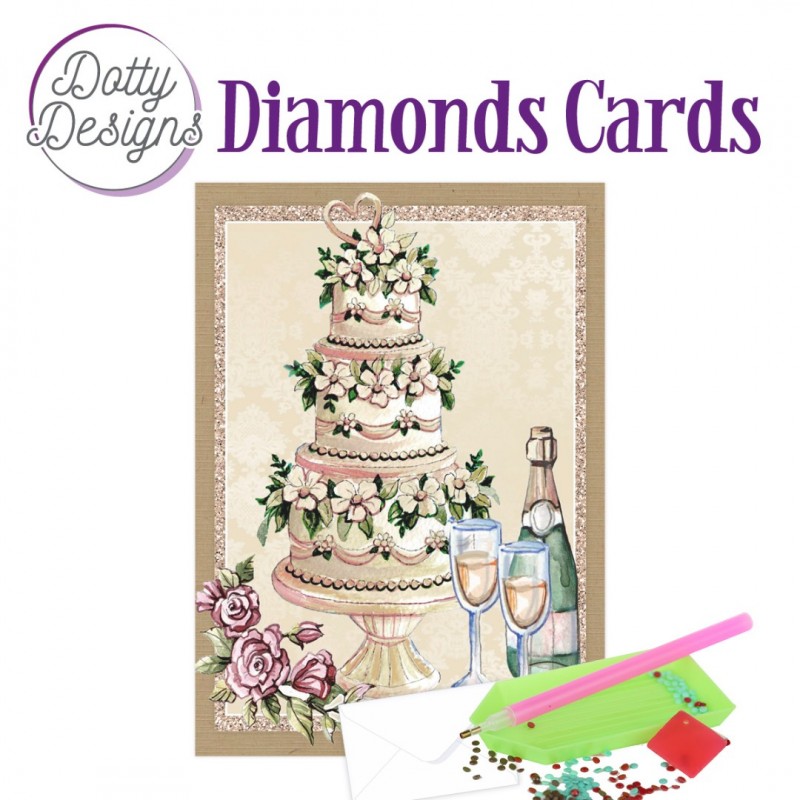 Dotty Designs Diamond Cards - Wedding Cake