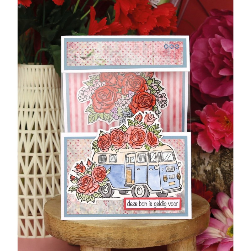 Clear Stamps - Yvonne Creations - Rose Decorations - Suitcase