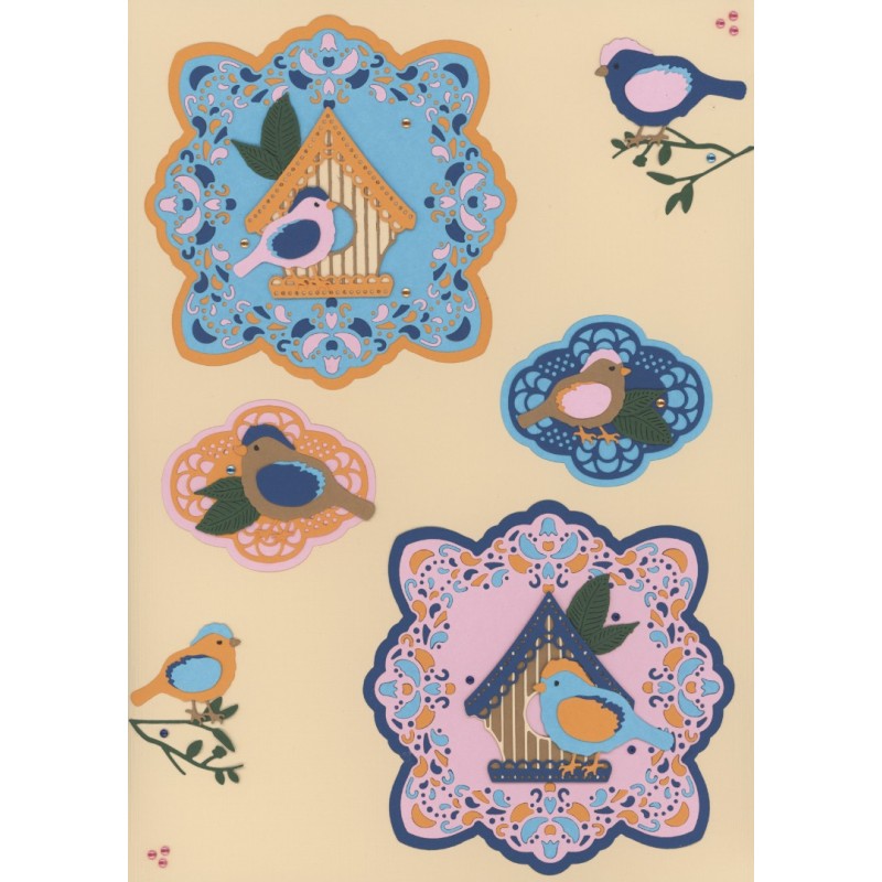 Dies - Berries Beauties - Happy Blue Birds - Happy Birdhouse
