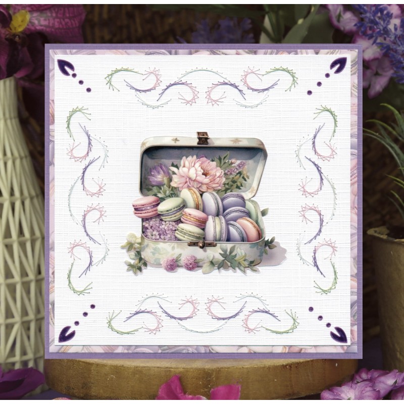 3D Push Out - Berries Beauties - Lovely Lilacs - Lovely Macarons