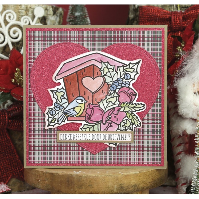 Clear Stamps - Precious Marieke - Ruby Christmas - Ruby Birdhouse