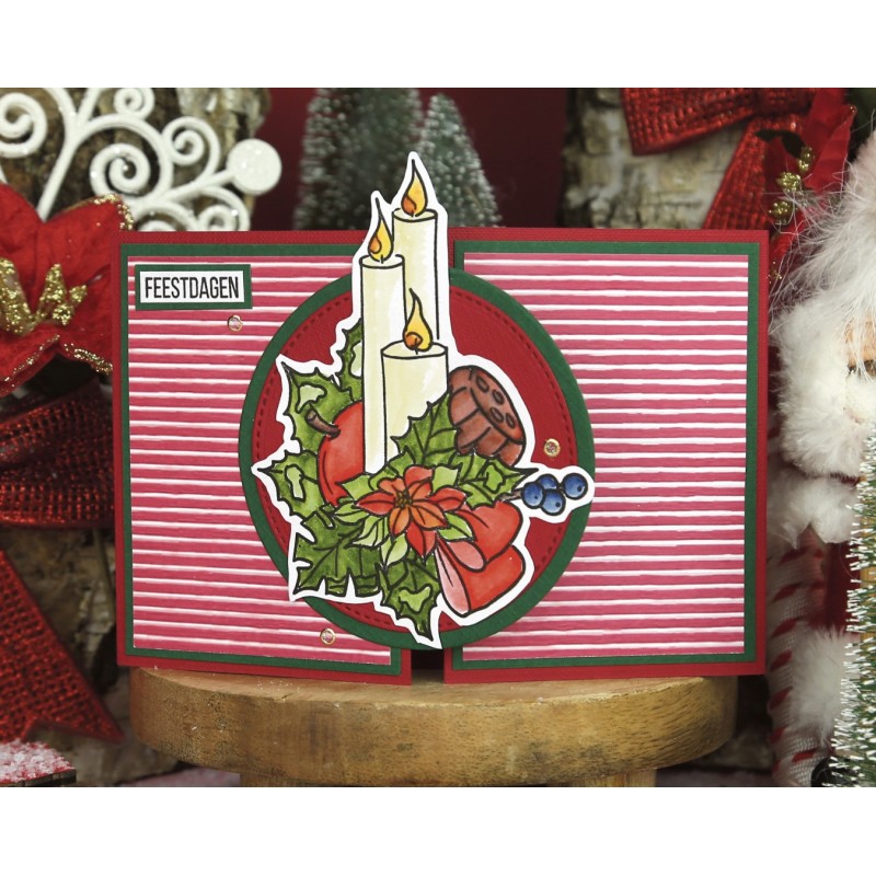 Clear Stamps - Precious Marieke - Ruby Christmas - Ruby Candles