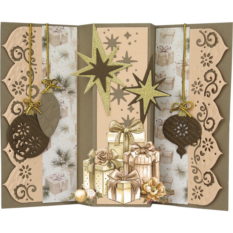 3D Cutting Sheets - Amy Design - Frosted Gold Christmas - Presents