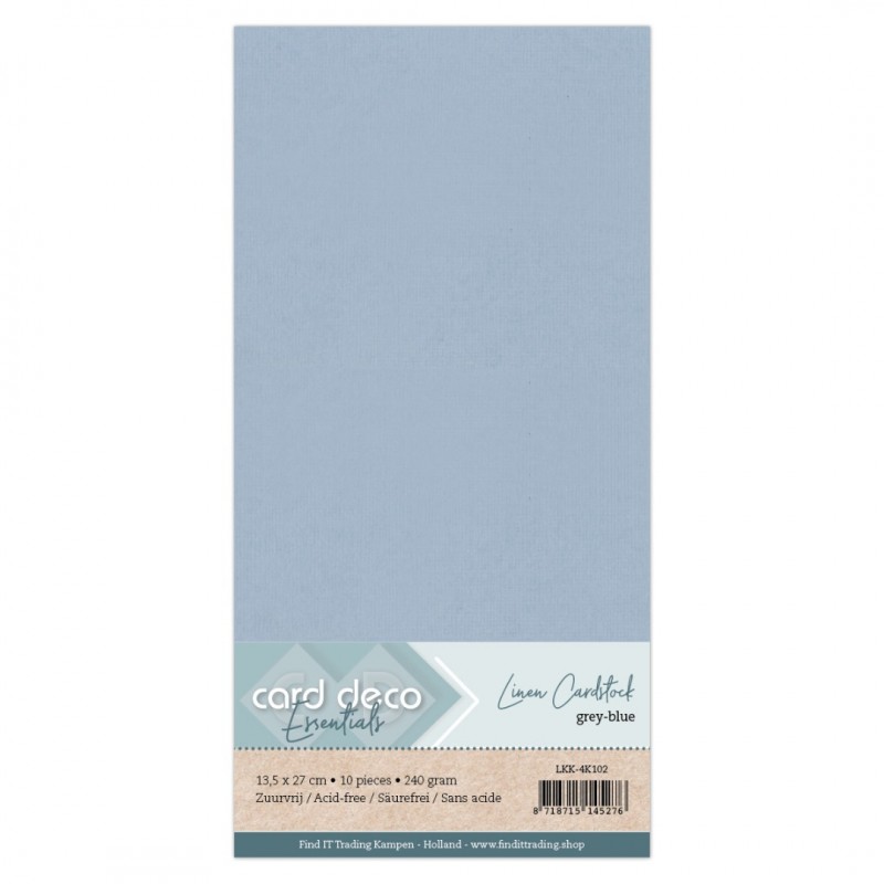 Linen Cardstock - 4K - Grijsblauw