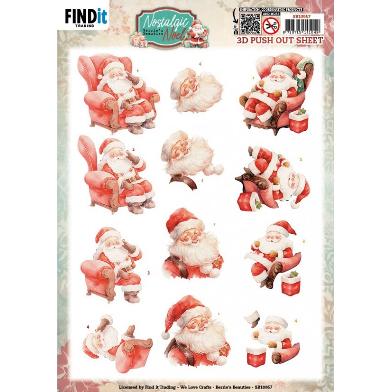 3D Push Out - Berries Beauties -Nostalgic Noel - Nostalgic Santa