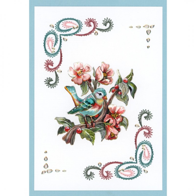 Stitch and Do Boek A6 25 - Reddish flowers