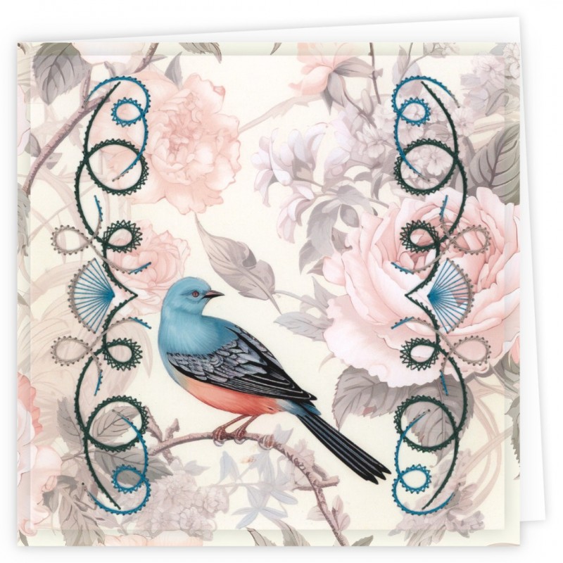 Stitch and Do Cards - Blue Birds