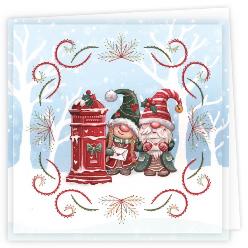 Stitch and Do Cards - Yvonne Creations - Gnomes for Christmas