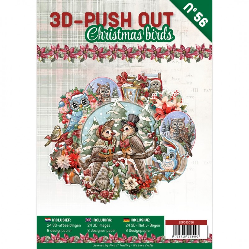 3D Push-Out Book 56 - Christmas Birds