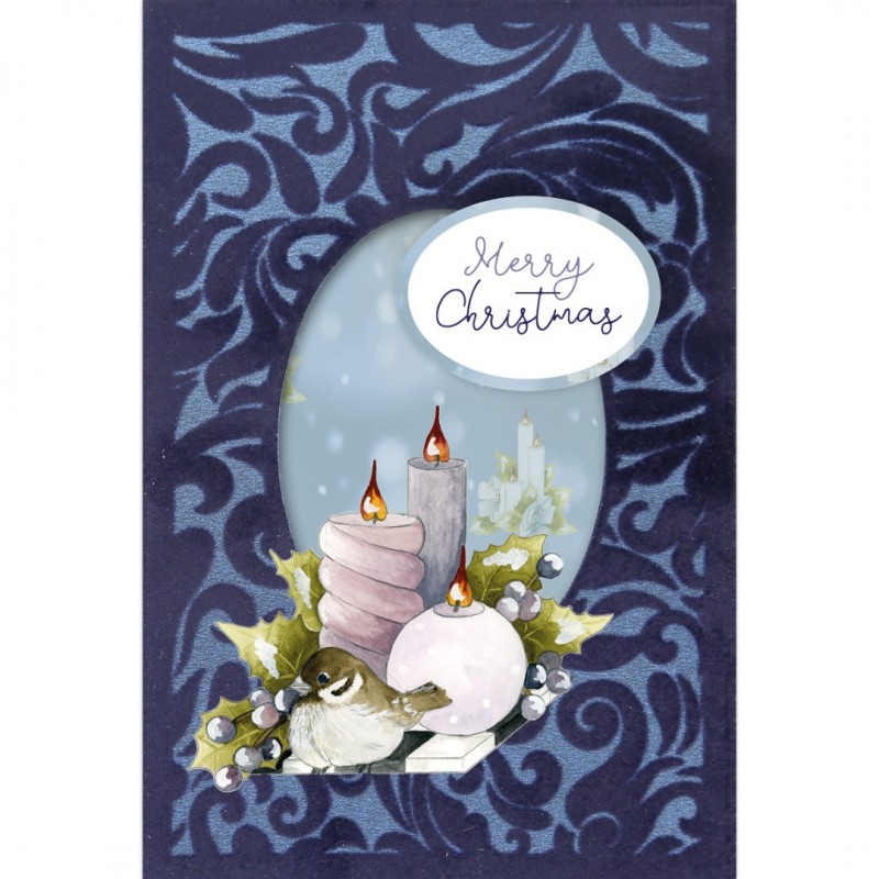 3D Velvet Cards A6 - The Best Christmas Ever