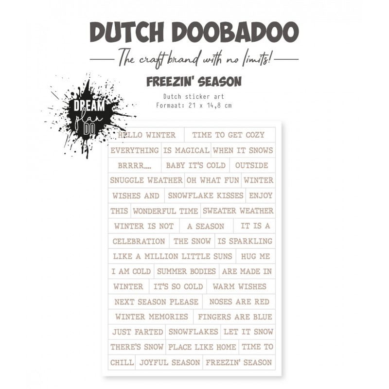Dutch Sticker Art - DDBD - Freezin season - A5