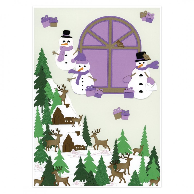 Dies - Berries Beauties - Pastel Purple Christmas - Pastel Deer