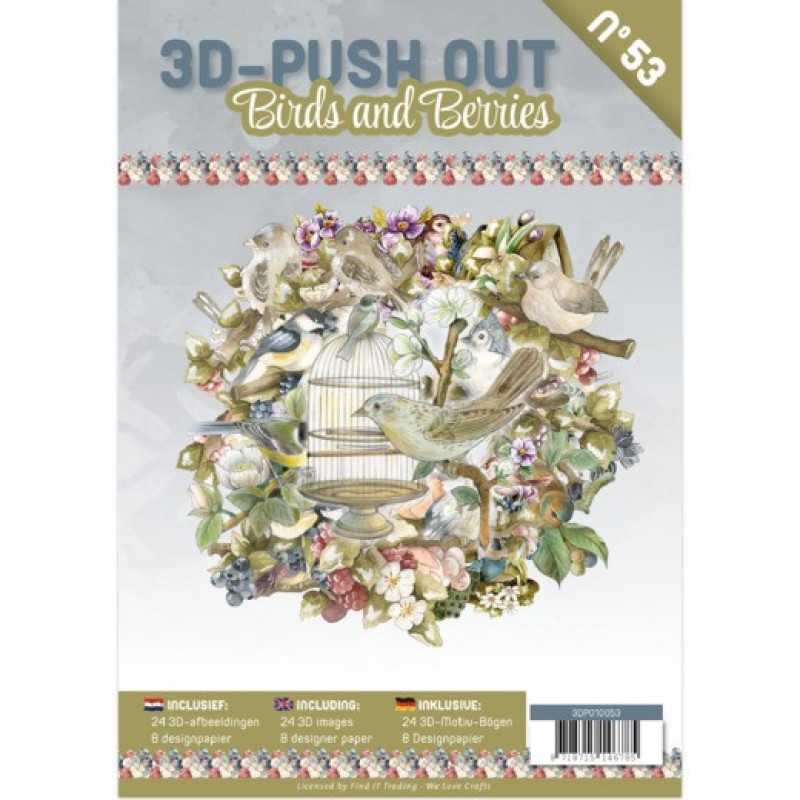 3D Push-Out Book 53 - Birds and Berries