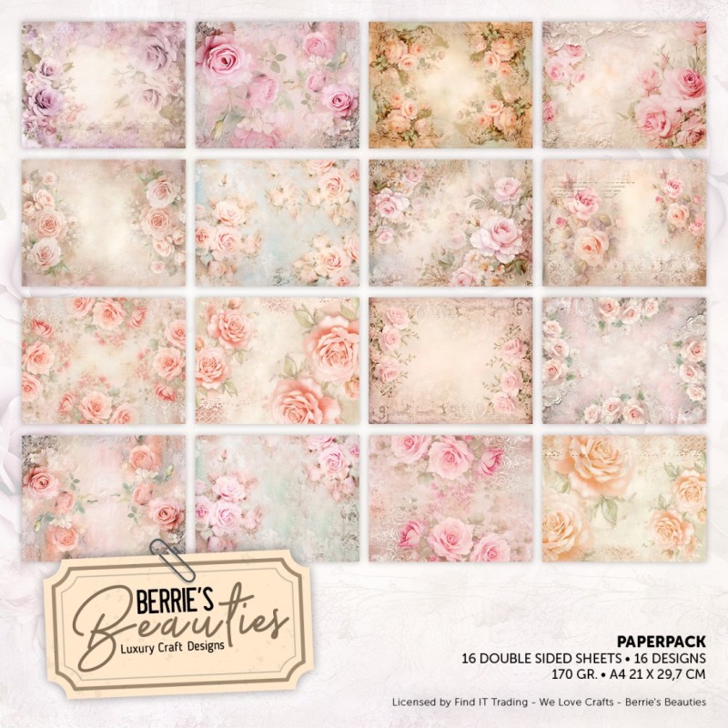 Paperpack - Berries Beauties - Shabby Roses - A4
