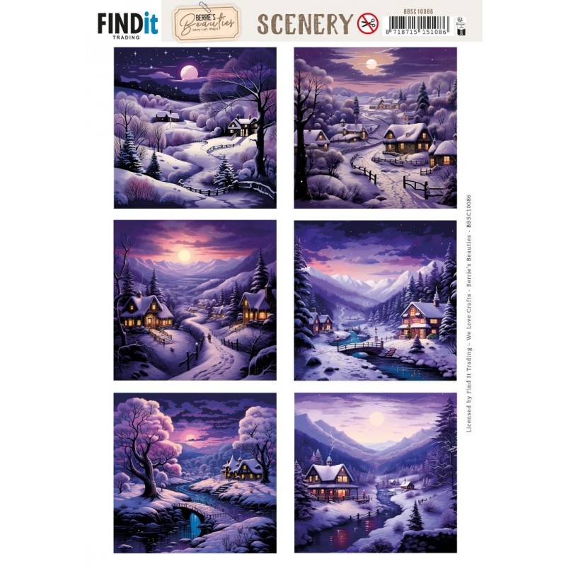 Scenery Push out - Berries Beauties - Purple Village - Square