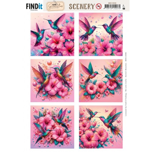 Scenery Push out - Berries Beauties - Celestial Hummers - Square