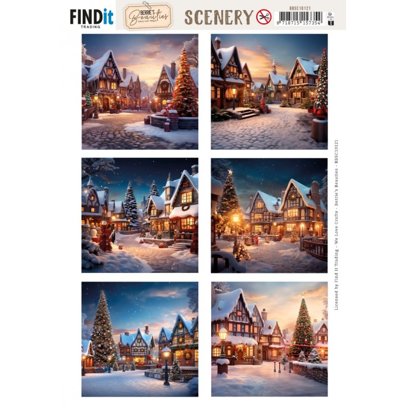 Scenery Push out - Berries Beauties - Magical Winter Village - Square