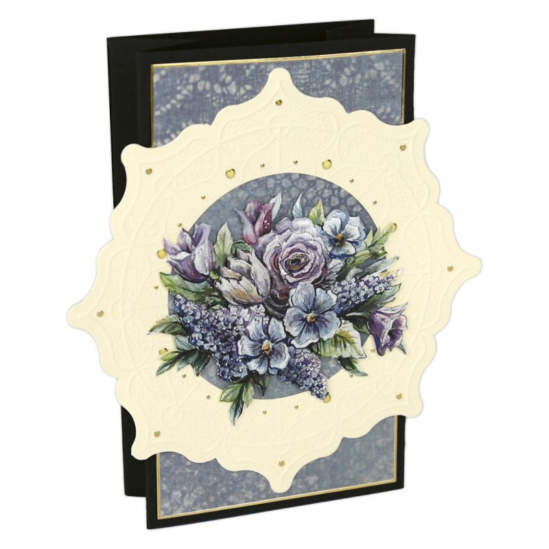 Pillar Circle Cards creme 4 - Blooming Blue