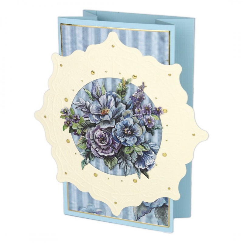 Pillar Circle Cards creme 4 - Blooming Blue