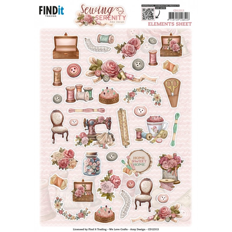 Cutting Sheet - Amy Design - Sewing Serenity - Small Elements
