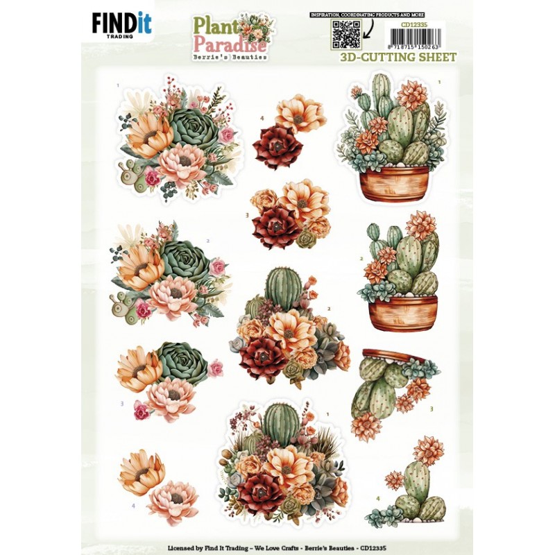 3D Cutting Sheet - Berries Beauties - Plant Paradise - Cactus Harmony