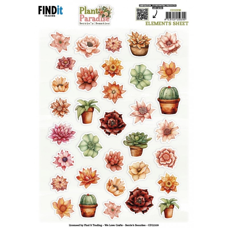 Cutting Sheet - Berries Beauties - Plant Paradise - Small Elements