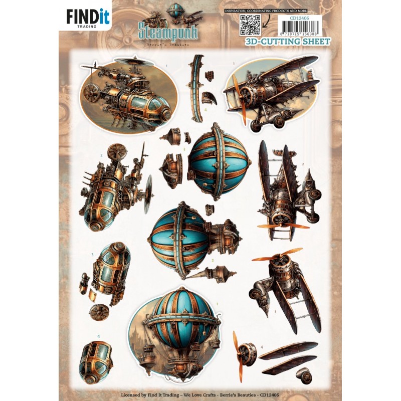 3D Cutting Sheet - Berries Beauties - Steampunk - In the Air