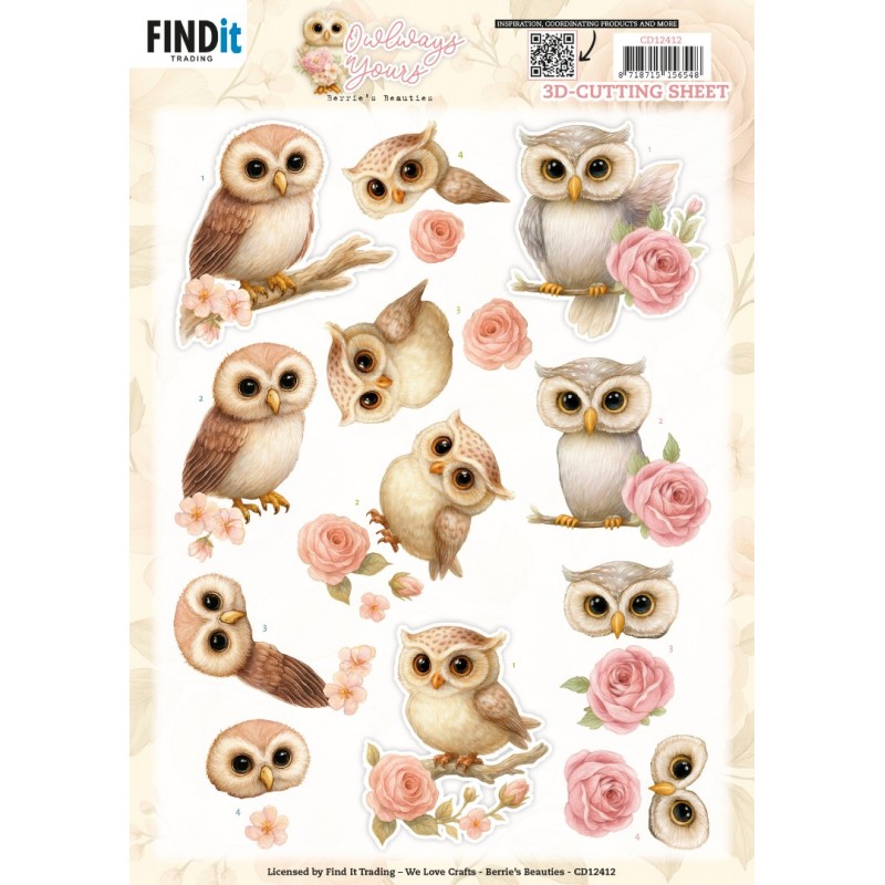 3D Cutting Sheet - Berries Beauties - Owlways Yours - Whimsy 3D Cutting Sheet - Berries Beauties - Owlways Yours - Whimsy