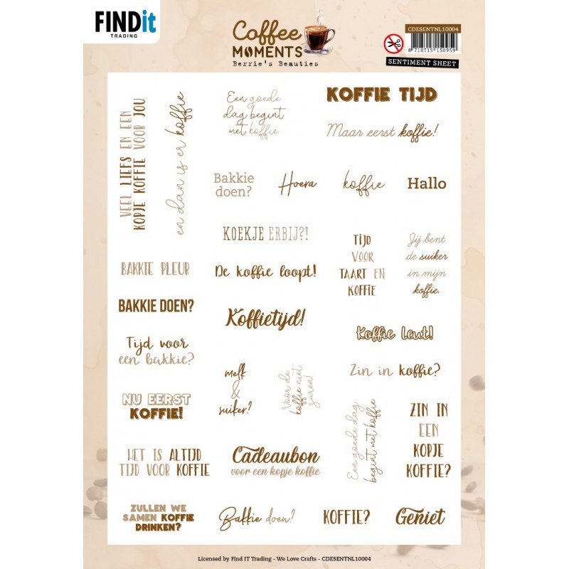 Card Deco - Sentiments - NL - Coffee Moments