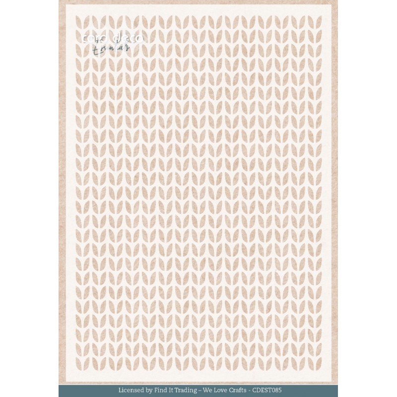Stencil - Card Deco Essentials - Gnomie Holidays - Gnomie Pattern - A5